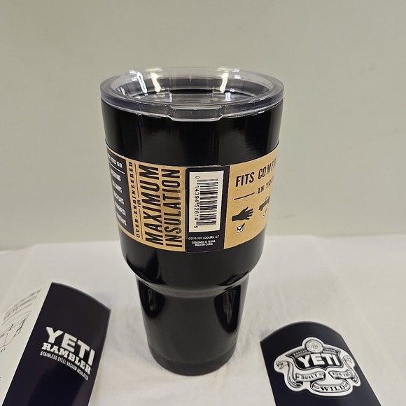 Yeti Rambler 30 oz Stainless Steel Tumbler Black Portable Mugs - Picture 6 of 8